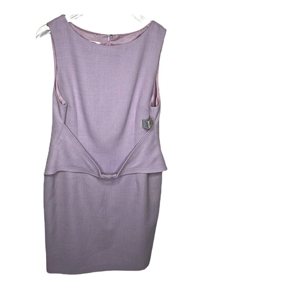 NWT Talbots Petites Vintage lavender Belt Buckle Sheath Dress Size 14P